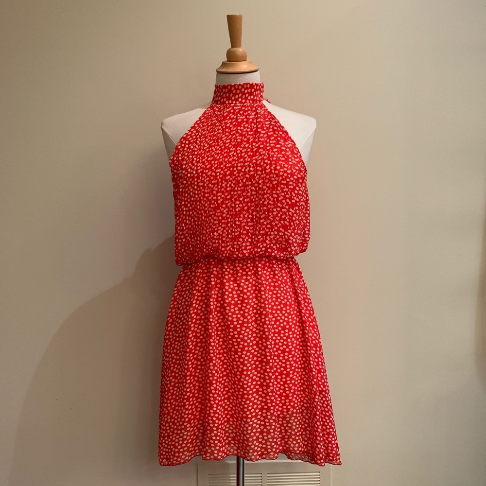 Polka Dot Halter Dress - Picture 1 of 3